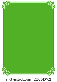 Green frame border label sign vector vintage simple