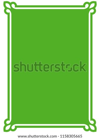 Green frame border label sign plaque vector vintage simple