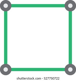 Green frame with circles on the edges