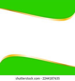 green frame with gold trim. Modern green cover background for website design, social media cover ads, banners, and flyers
