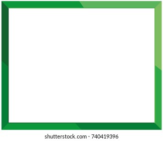 Green frame isolated on a white background