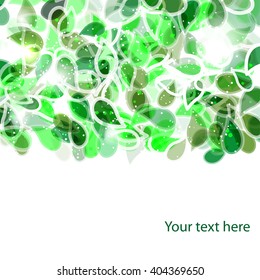 green frame with leaves for your text