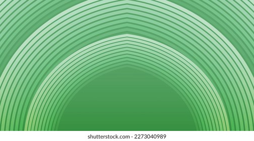 Green Frame Lines Art Pattern Abstract Blue Background. Vector Illustration