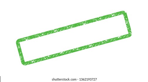 Green frame of ruuber stamp vector icon, illustration modern concept islolated on white background