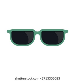 Elemento de dibujos animados de gafas de sol de marco verde