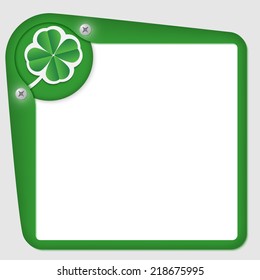 green frame for text with cloverleaf
