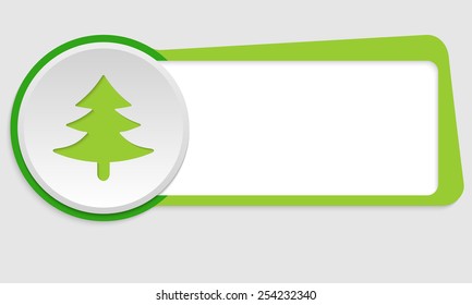 green frame for text and tree symbol