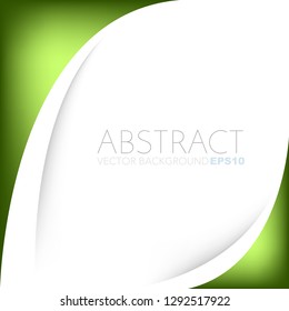 Green Frame Vector Background White Space Stock Vector (Royalty Free ...