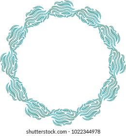 Green frame. Vector illustration