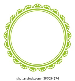 Green frame, vector illustration
