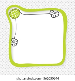 Green frame for your text and cloverleaf