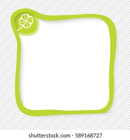 Green frame for your text and cloverleaf