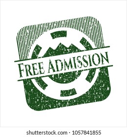 Green Free Admission distress rubber seal