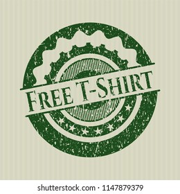 Green Free T-Shirt rubber texture