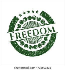 Green Freedom distress rubber grunge texture seal