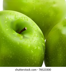 green fresh apples