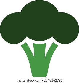 Green fresh broccoli icon vector on white background, fresh broccoli icon