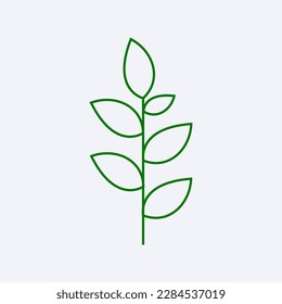 green fresh leaf design vector