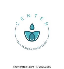 Green fresh leaf or oil drop logo vector.