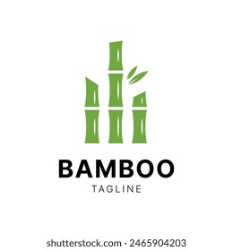 A Green Fresh Simple Bamboo Logo