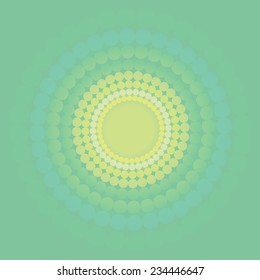 Green fresh vintage vector circle background