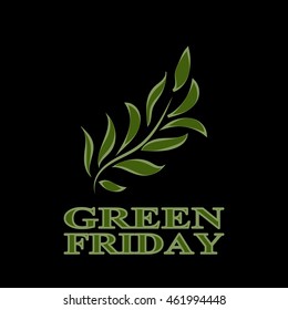 Green Friday. Green palette discount elements. Discounts template. Spring or summer sale. Discounts.