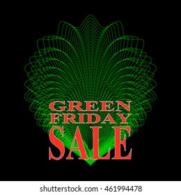 Green Friday. Green palette discount elements. Discounts template. Spring or summer sale. Discounts.