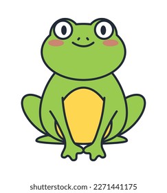 green frog amphibian comic character