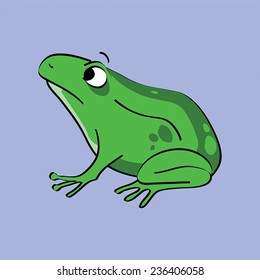 Green Frog Amphibian Drawing