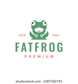 green frog amphibian mascot hipster colorful cartoon simple logo design vector icon illustration