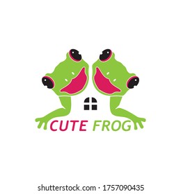 Green Frosch Cartoon, Vektorgrafik