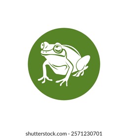 Green Frog Icon and Symbol Template