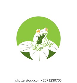 Green Frog Icon and Symbol Template