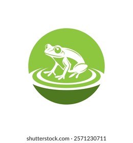 Green Frog Icon and Symbol Template