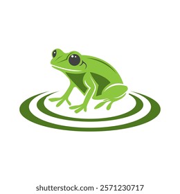 Green Frog Icon and Symbol Template