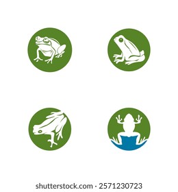 Green Frog Icon and Symbol Template