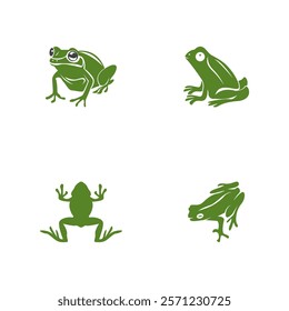 Green Frog Icon and Symbol Template