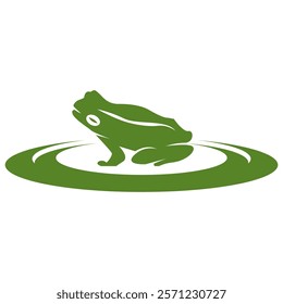 Green Frog Icon and Symbol Template