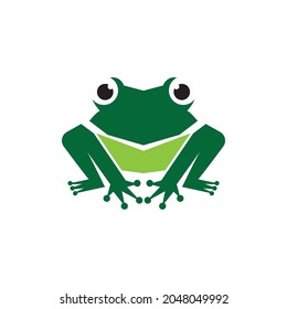 Green frog icon and symbol vector illustration