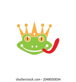 Green frog icon and symbol vector illustration
