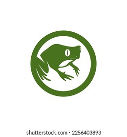 Green frog icon and symbol vector illustration