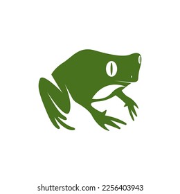 Green frog icon and symbol vector illustration