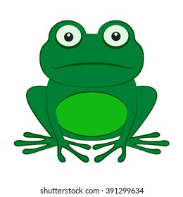 Green frog isolated on a transparent background
