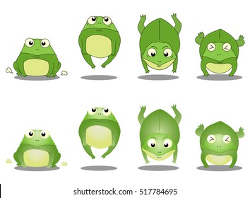 Green frog jump