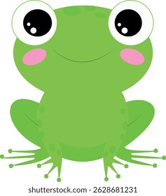 green frog picture animal vector cartoon
