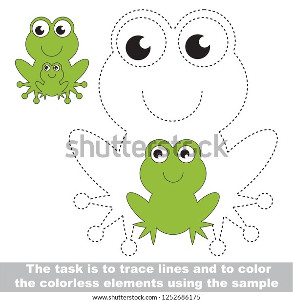 Green Frog Reptile Mother Her Infant Stock Vector (Royalty Free) 1252686175