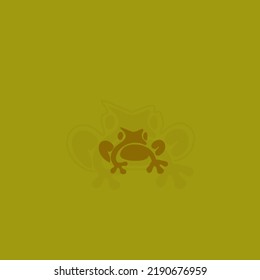 green frog shape wallpaper illustration
