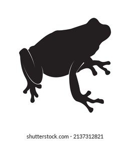 Green Frog Silhouette On White Background Stock Vector (Royalty Free ...