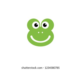 green frog symbols logo and template