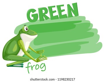 Eine grüne Froschschschschablone